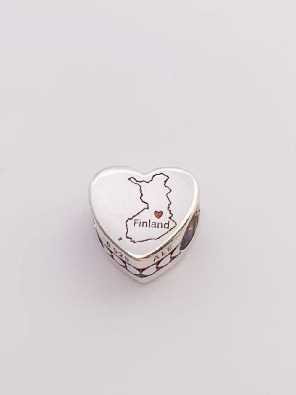 Pandora Finland Map I Love Finland Heart Charm